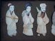 19th Century Chinese Paper Dolls 9 Immortals In Padded Silk Robes & Textiles photo 1