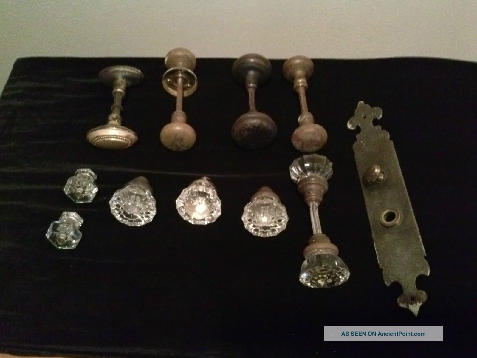 Antique Door Knobs & Glass Handels,  Lock Plate Mix Metals Originals Fixtures Door Knobs & Handles photo