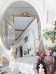 Gorgeous Antique Vtg Floral Crown Top Gilt Gold Wood Dresser Vanity Mirror 23 