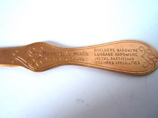 Brass Milwaukee Stamping Letter Opener - 1900 - 1940 - Unkown - United States - Americana photo