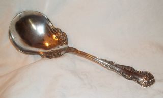 Antique Wm Rogers & Son Aa Large Silverplate Chester Berry Spoon Embossed Floral photo