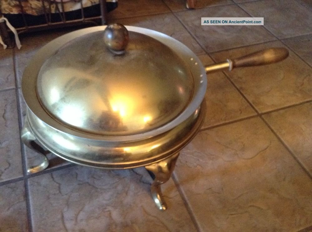Vintage Chafing Dish Wood Handle Other photo