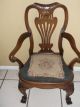 Not Swc High End 1800 - 1899 Chippendale Style Arm Chair Open Talon Feet Med Wood 1800-1899 photo 1