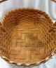 Antique/vintage Oak Splint Gathering/market Basket,  Hand Carved Handle - Signed Primitives photo 3