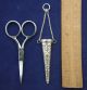 Victorian Style Sterling Silver Chatelaine Scissor Holder Stainless Scissors Tools, Scissors & Measures photo 2