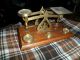 Vintage Brass Guaranteed Accurate Desk Top Postal Scale Made In England Scales photo 1