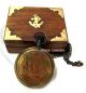 Hand - Made Pocket Watch With Wooden Case And Chain.  White Dial Clocks photo 2