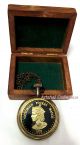 Hand - Made Engraved Pocket Watch With Wooden Case And Chain Clocks photo 1
