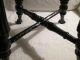 Antique Piano Stool Wooden Glass Claw Footed Medium Wood Tone Seat 1900-1950 photo 5