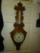 Fantastic Looking Large Carved Oak Victorian Barometer In Exellent Condition Other photo 1