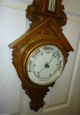 Fantastic Looking Large Carved Oak Victorian Barometer In Exellent Condition Other photo 2