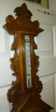 Fantastic Looking Large Carved Oak Victorian Barometer In Exellent Condition Other photo 5