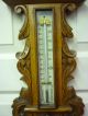 Fantastic Looking Large Carved Oak Victorian Barometer In Exellent Condition Other photo 6