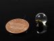 (1) 10mm Antique Czech Yellow Black Lampwork Crystal Glass Waistcoat Ball Button Buttons photo 1
