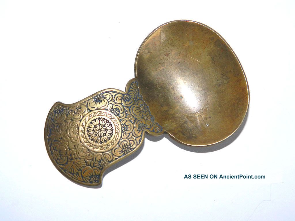 Edwardian Apothecary Herb Scoop Spoon Brass,  Art Nouveau Kinco England,  Ca.  1900 Other photo