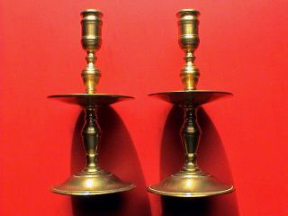 Rare Antique Dutch Heemskirk Type Candle Holders,  18th Century Ad. photo
