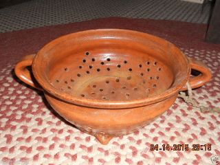 18th Century Redware Collander Pa German And Example photo