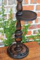 Antique English Carved Oak 2 - Tier Smoke Smoking Stand Pedestal Table Plant Stand 1900-1950 photo 2