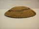Antique Native American Pima Indian Basket Tray Hand Woven Small Low Willow Bowl Native American photo 9