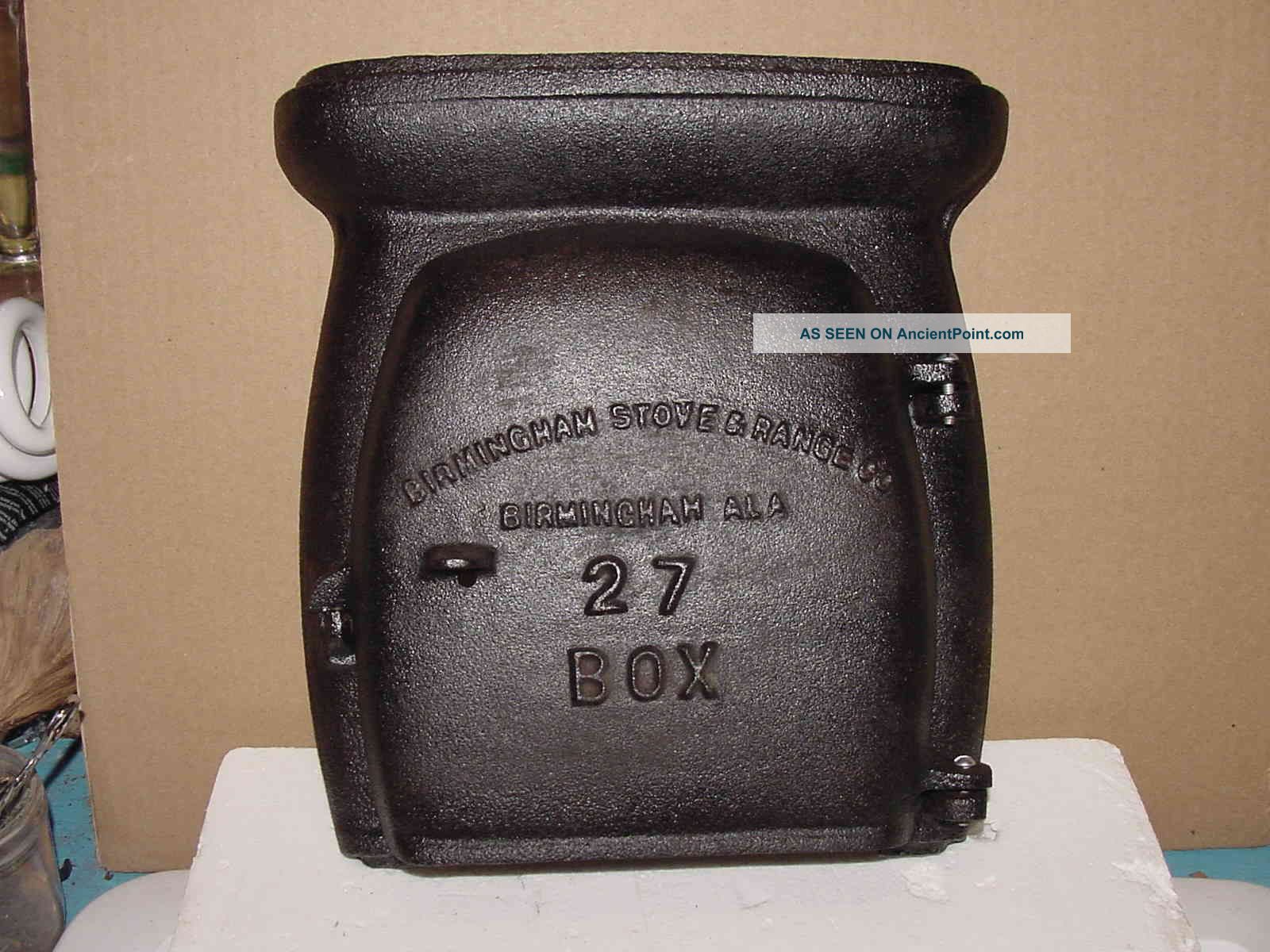 Vintage Cast Iron Birmingham Stove & Range Co Box 27 Door & Surround Shabby Stoves photo