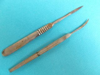 Antique Medical Surgical Instrument Unmarked Genl/ophthalmology Scalpels photo
