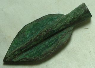 Very Rare Ancient Late Bronze Age Arrowhead Artifact Arrow Head 14 - 12 Cent.  Bc photo