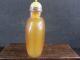 Exquisite Chinese Hand - Carved 3.  0 Inches Yellow Glass Snuff Bottle Snuff Bottles photo 2