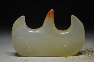Ingenious Chinese Natural Xiu Jade Hand Carved Rack Pen A16 photo