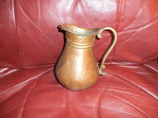 Hand Forged Copper Water Pitcher,  Age Unknown,  Vg - Vg, photo