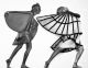 Sent M ' Ahesa Rare 1920s Art Deco Bat Dancer Bronze Sculpture By O.  Hafenrichter Art Deco photo 11