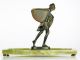 Sent M ' Ahesa Rare 1920s Art Deco Bat Dancer Bronze Sculpture By O.  Hafenrichter Art Deco photo 1