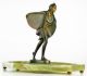 Sent M ' Ahesa Rare 1920s Art Deco Bat Dancer Bronze Sculpture By O.  Hafenrichter Art Deco photo 3