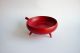 Mid Century Modern Paavo Asikainen Finland Red Footed Wooden Bowl Mid-Century Modernism photo 3