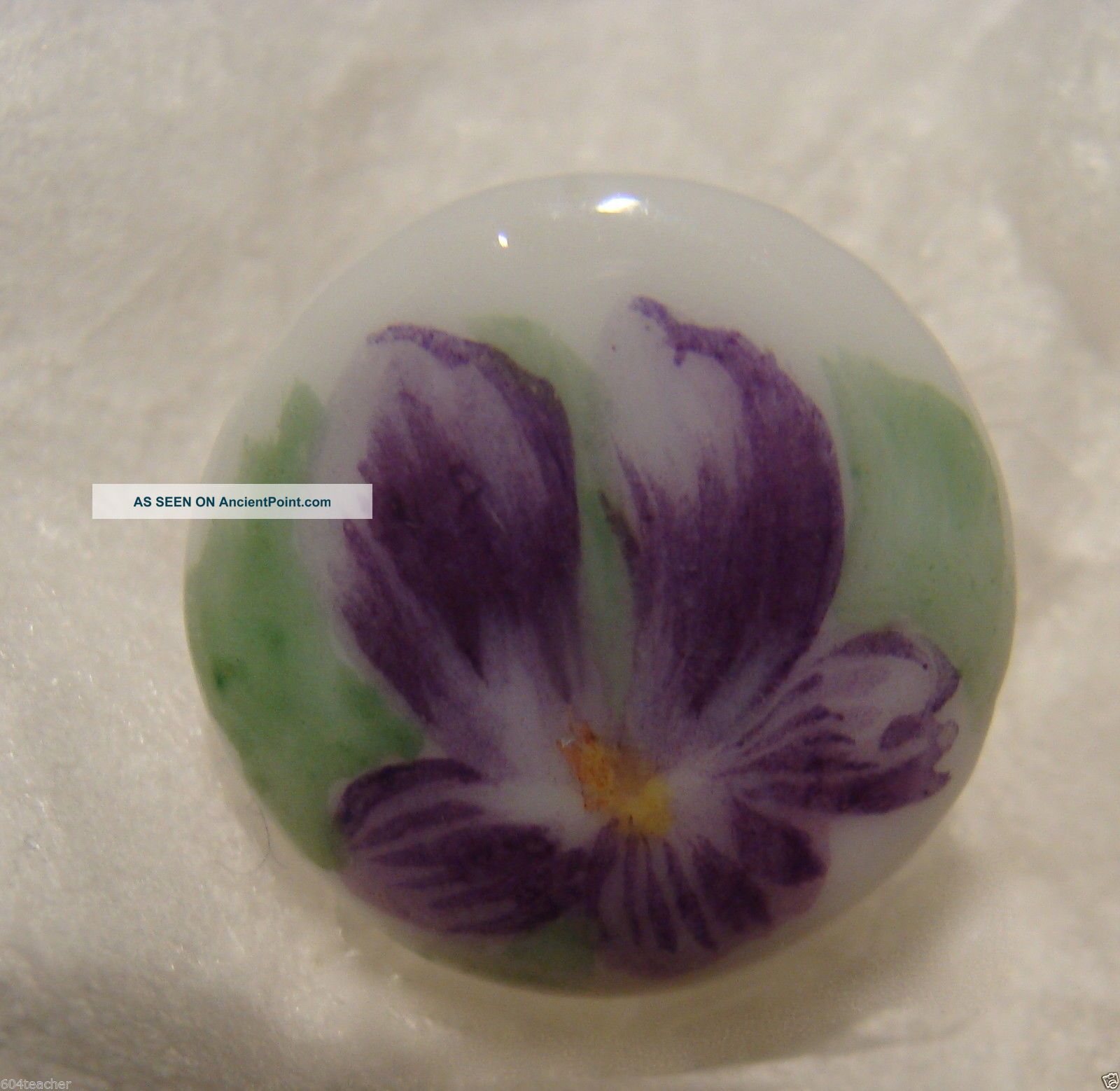 Antique Hand Painted Porcelain/china Button Violas Snap Dragons Buttons photo