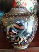 Early Goldstone Cloisonne Jar W/ Koi And Pheonix Meiji Vases photo 1