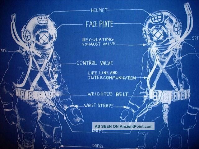 Us Navy Mark V Diving Helmet 1943 Blueprint Plan 18 