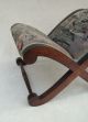 Vintage Walnut Gout Foot Stool Early 1900 ' S French Tapestry Upholstery 1800-1899 photo 5