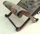 Vintage Walnut Gout Foot Stool Early 1900 ' S French Tapestry Upholstery 1800-1899 photo 6