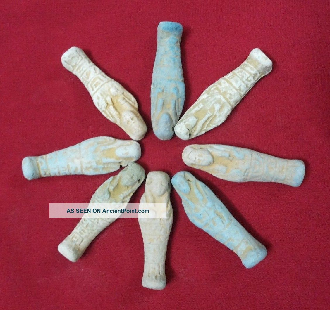 8 Ancient Egyptian Ushabti Amulets Egyptian photo