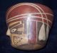 Ancient Pre - Coloumbian Peru Nazca Culture Terracotta Polychrome Face Kero Bowl The Americas photo 2