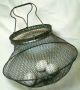 Antique Primitive Collapsible Wire Egg Basket Upcycle Retro Primitives photo 1