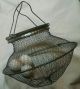 Antique Primitive Collapsible Wire Egg Basket Upcycle Retro Primitives photo 2