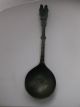 Antique Figural Knop Pewter Spoon 1600s British photo 1