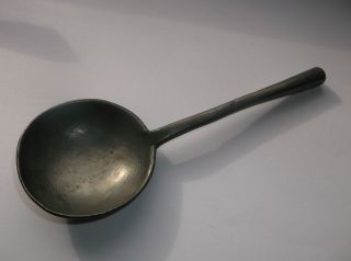 Rare Antique Slip Top Tudor Pewter Spoon photo