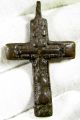 Rare Late Medieval - Tudor Period Bronze Cross Pendant - Wearable - Q20 Roman photo 1
