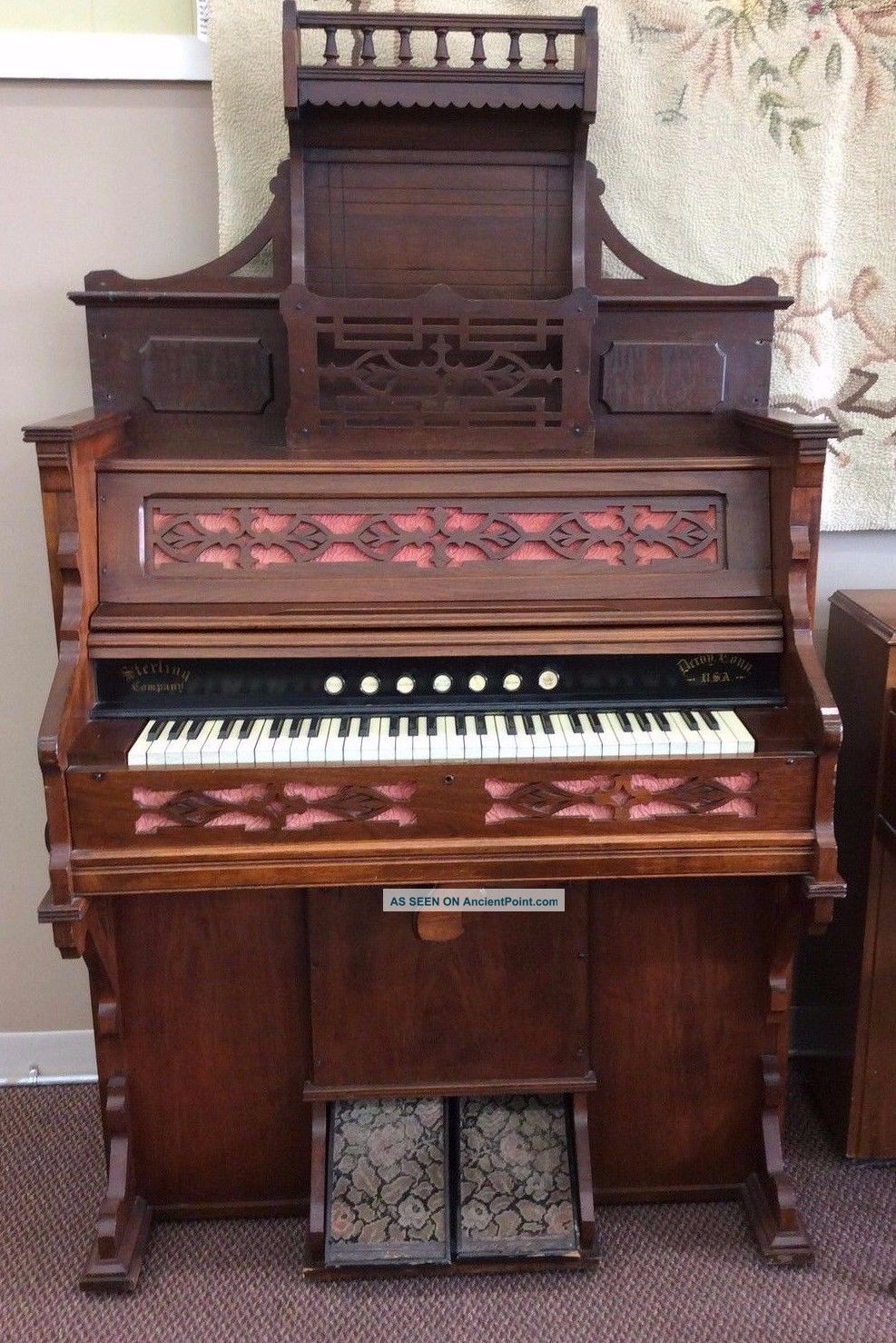 Antique 1800 ' S Sterling Company Pump Organ Full Keyboard 7 Stops.  It Other photo