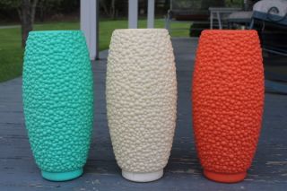 Vtg Mid Century Danish Modern Pole Lamp W/ Bubble Beehive Shades photo