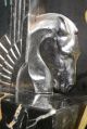 Vintage Modern Machine Age Art Deco Figural Sculpture Lamp Boy Horse Pegasus Art Deco photo 3