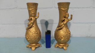 Baroque Wmf Cherub Vases photo