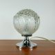 Vintage 1960 ' S 70 ' S Space Age Table Lamp Bubble Glass And Chrome Mid-Century Modernism photo 4